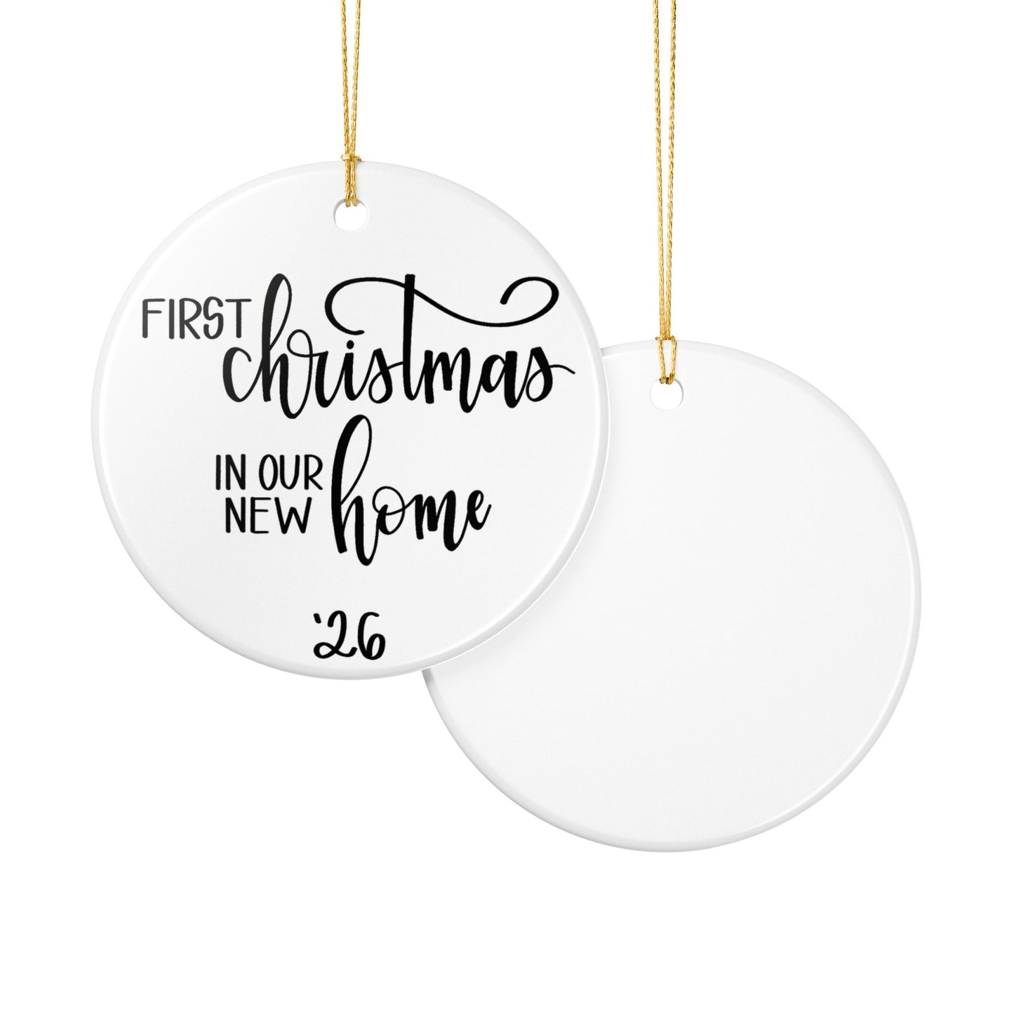 Custom First Christmas In Our New Home Ceramic Ornament