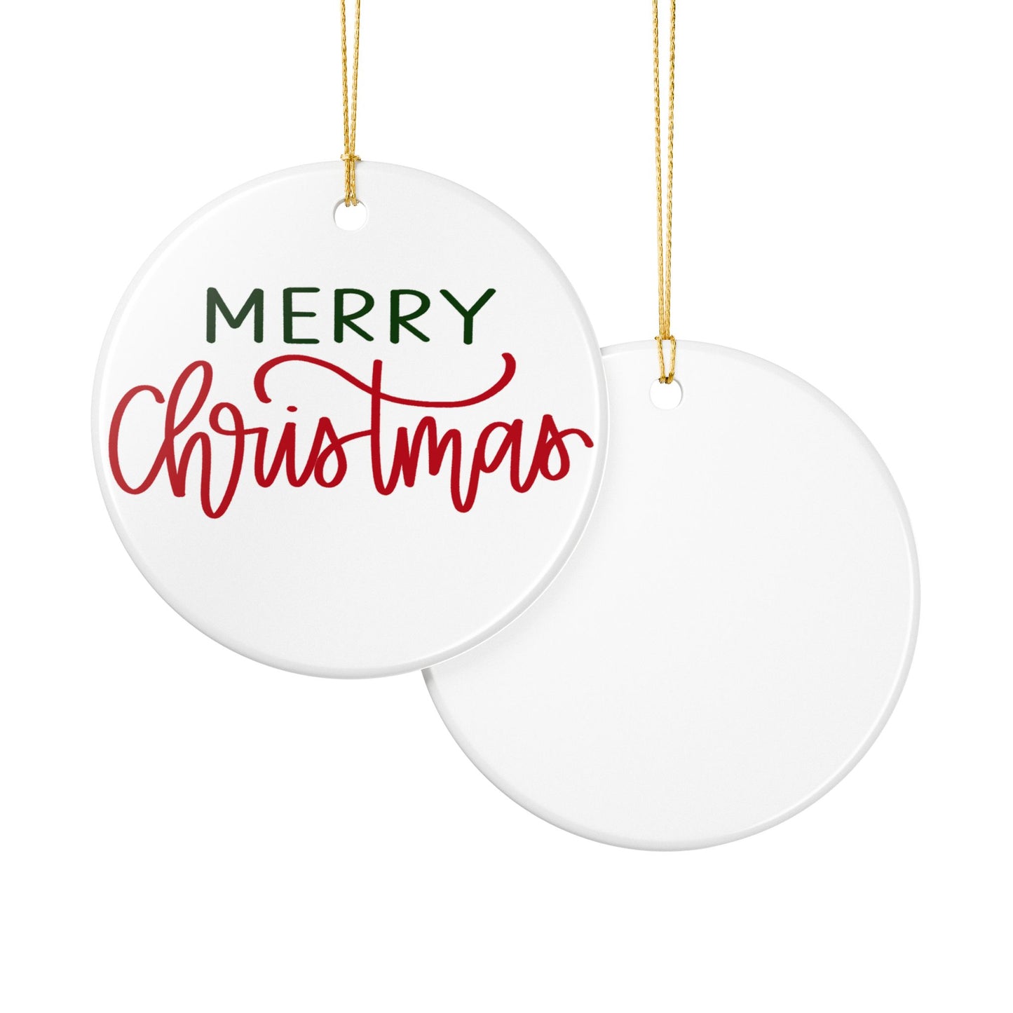 Merry Christmas Ceramic Ornament