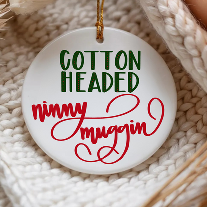 Cotton Headed Ninny Muggin Ceramic Ornament