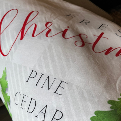 Fresh Cut Christmas Trees Sherpa Blanket