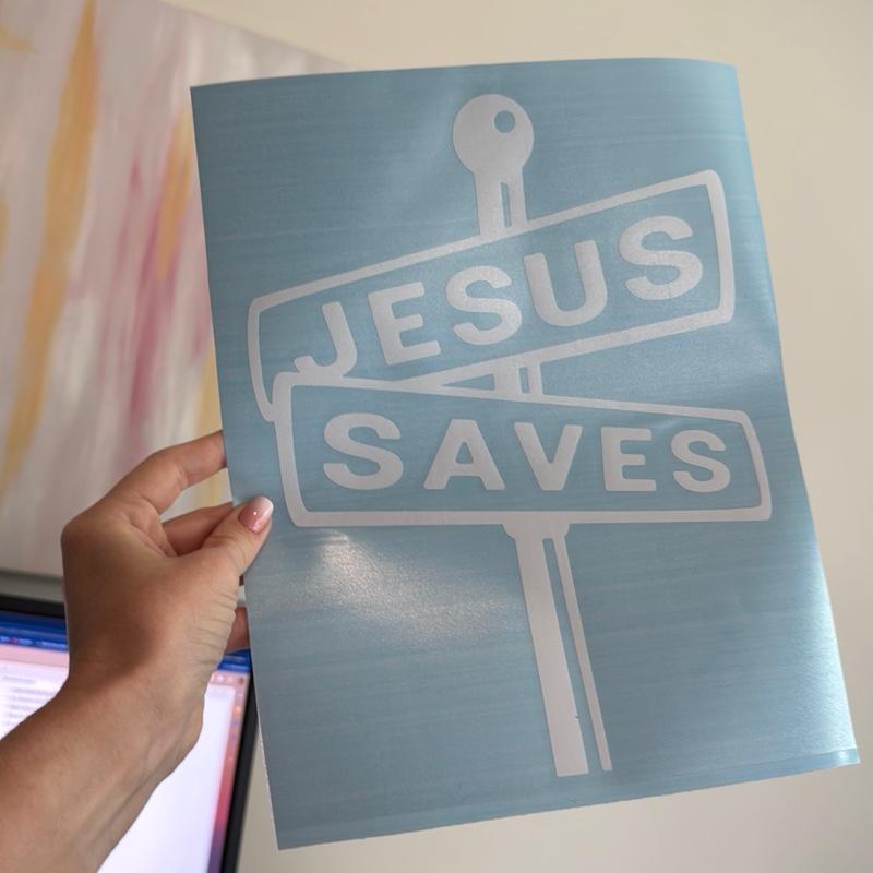 Jesus Saves Vinyl Decal