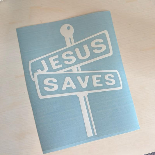 Jesus Saves Vinyl Decal